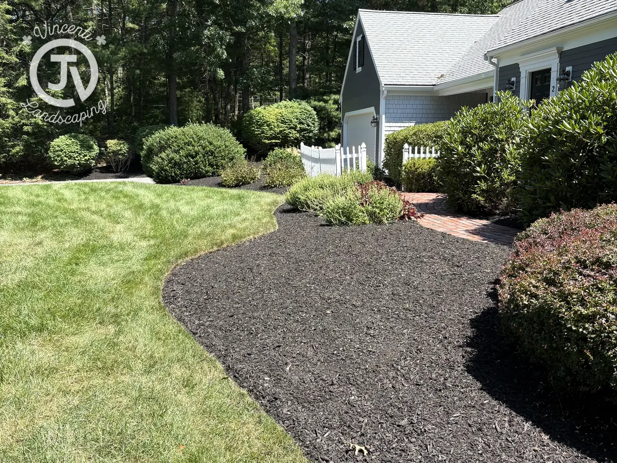 Fresh mulch beds by Vincenti Landscaping